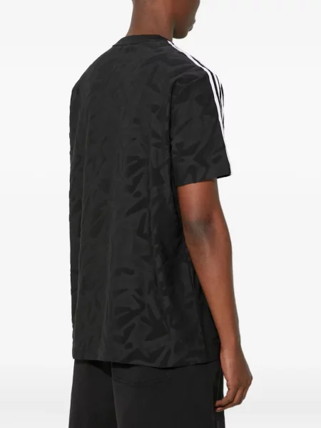 Koszulka Adidas z nadrukiem do biegania w abstrakcyjne wzory szara