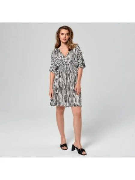 Sinsay Vzorované mini šaty Černý