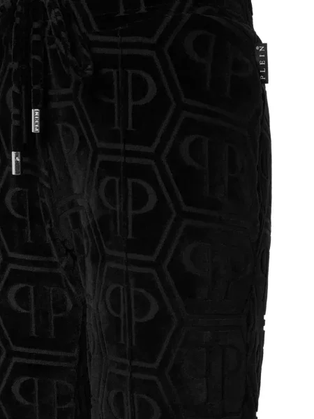 Pantaloni Philipp Plein din jacard negru