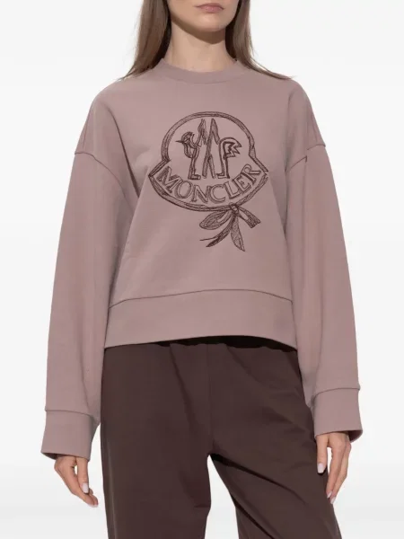 Hanorac Moncler cu broderie roz
