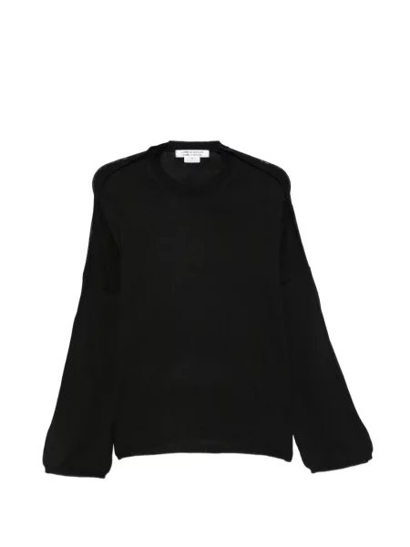 Pulover Comme Des Garçons cu decolteu rotund negru