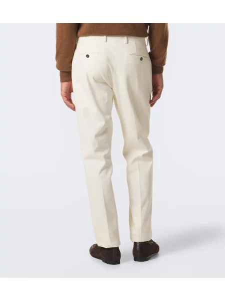 Pantaloni Zegna din cașmir alb