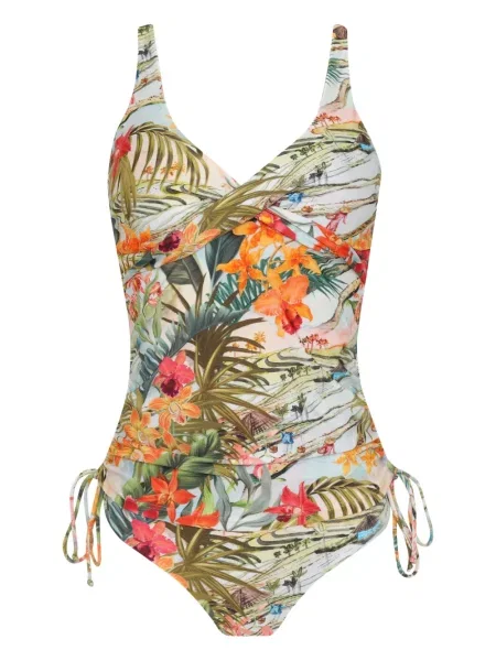 Strój kąpielowy Lygia & Nanny z nadrukiem w tropikalny nadruk zielony