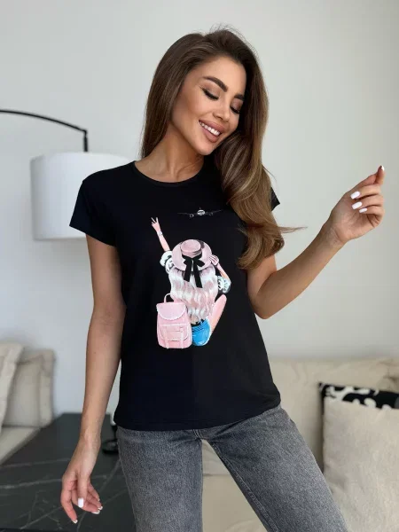 Футболка Issa Plus черная