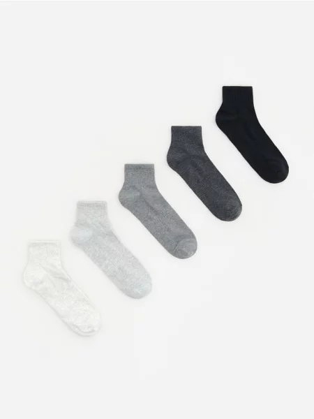 Reserved Set de 5 perechi de șosete gri-închis gri