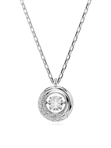 Colier Swarovski de cristal argintiu