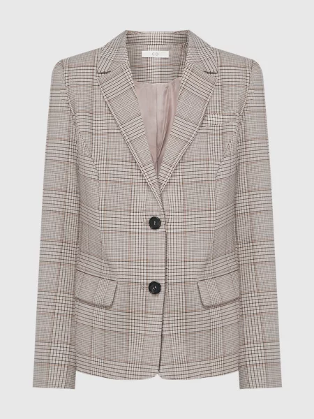Жакет в клітинку Co бежевий