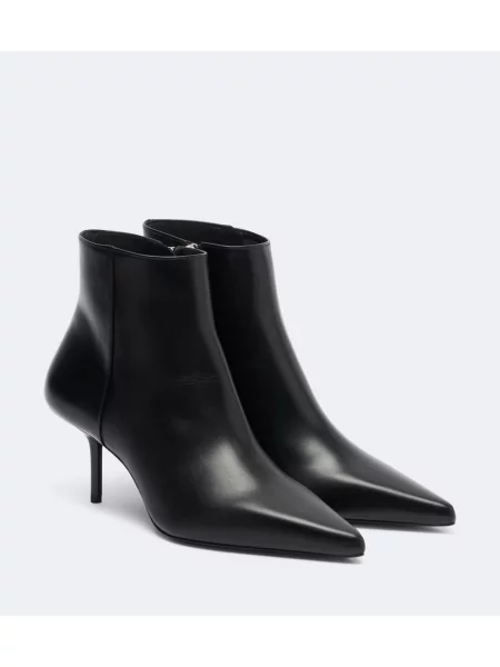 Cizme scurte Max Mara din piele negru