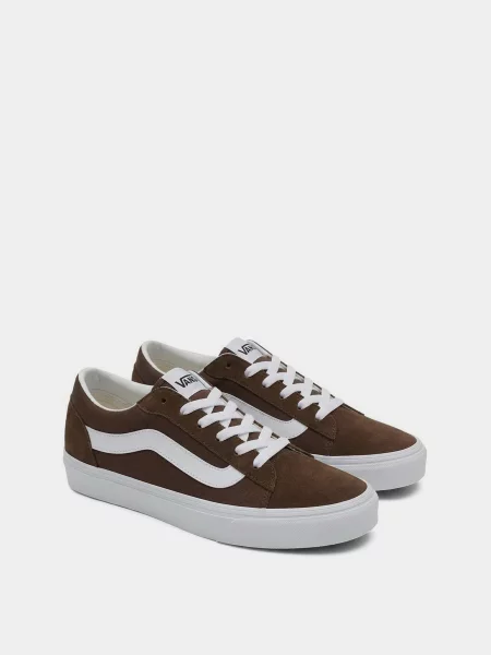 Кожаные кеды Vans коричневые