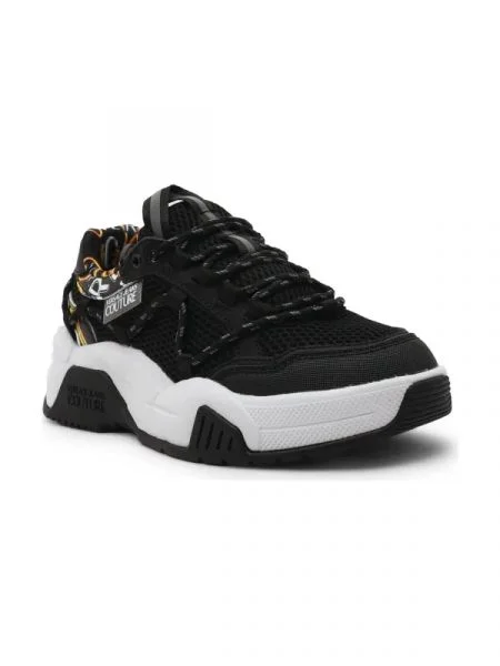 Versace Jeans Couture Sneakers cu adaos de piele negru