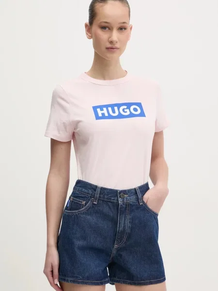 Тениска Hugo Blue розово синьо