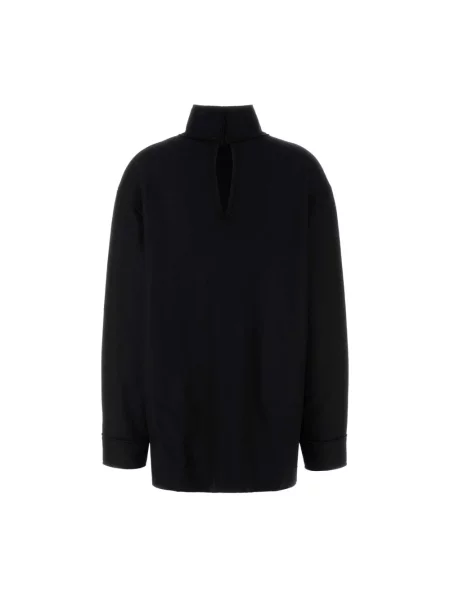 Sweter z golfem Jil Sander wełniany czarny