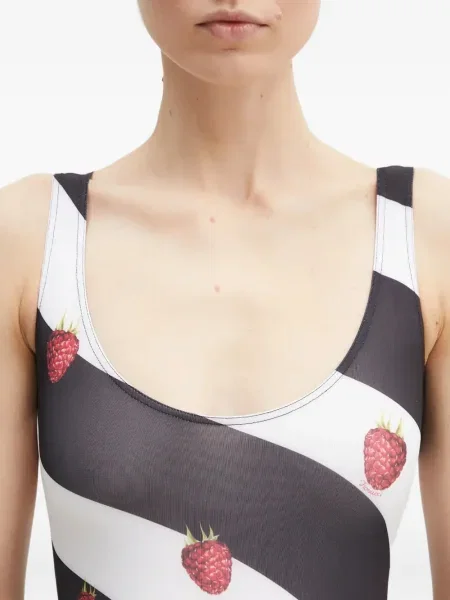 Body Fiorucci cu dungi cu imagine negru