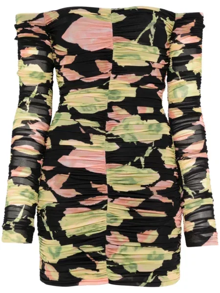 Rochie mini Blumarine cu model floral cu imagine de costum negru