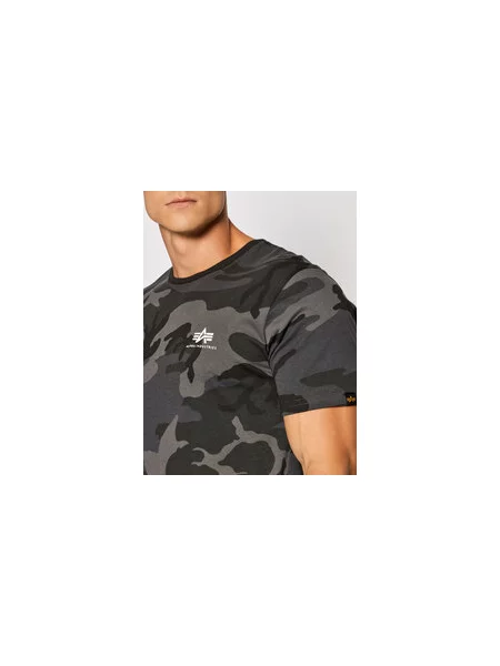 Alpha Industries Marškinėliai Backprint T Camo Regular Fit juoda
