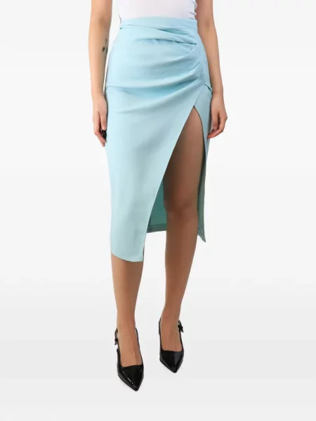 Fustă Roland Mouret cu volane albastru