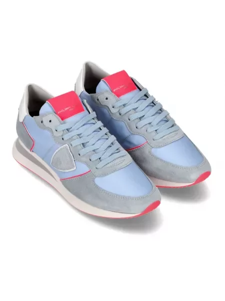 Buty do biegania Philippe Model zamszowe do biegania niebieskie