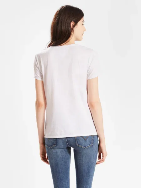 LEVI'S Tricou roșu / murdar alb