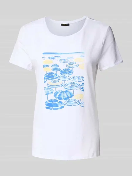 T-shirt z nadrukowanym motywem More & More biała
