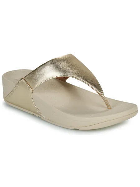 Pantofi Fitflop din piele auriu