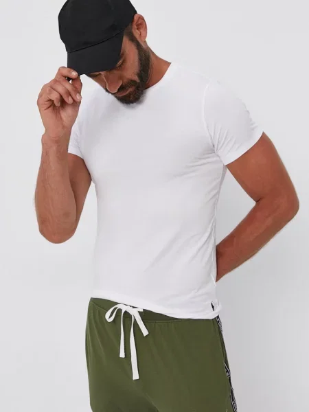 Polo Ralph Lauren tricou bărbați uni alb