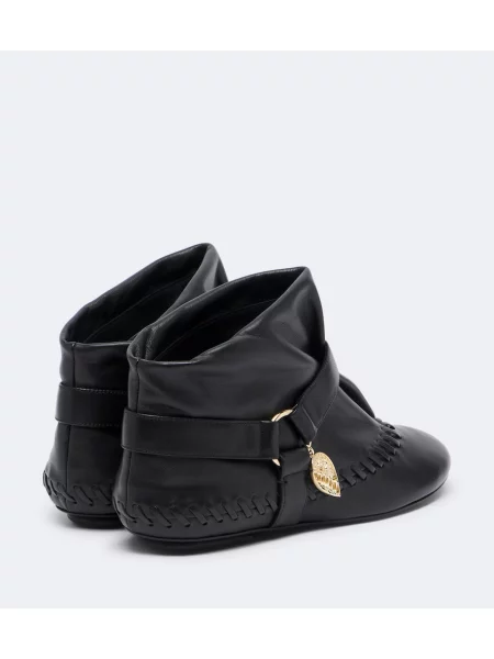 Cizme scurte Pucci din piele negru