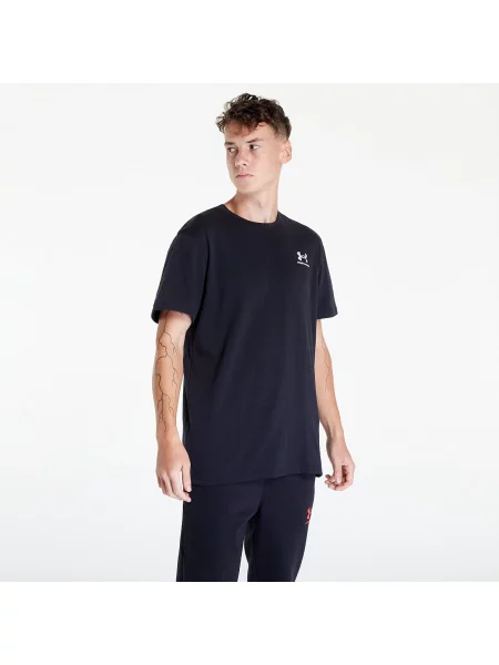 Tricou Under Armour Logo Emb Heavyweight Ss Black/ White XXL alb