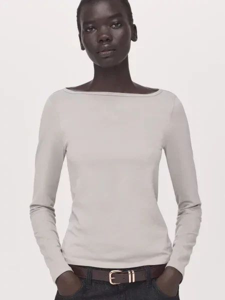 Лонгслів MANGO сірий