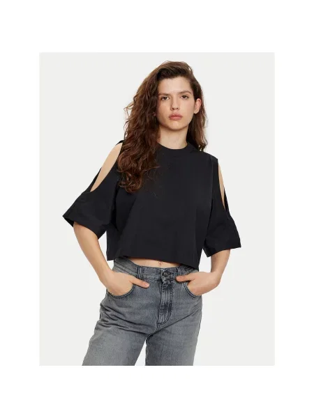 HUGO T-shirt Dewaja Oversize crna