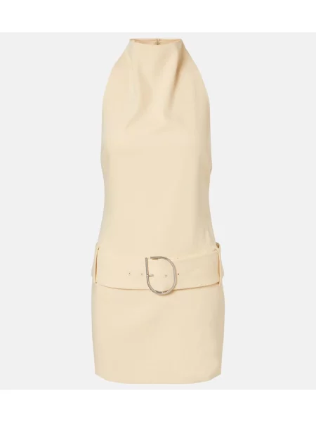 Rochie Sir cu gât halter alb