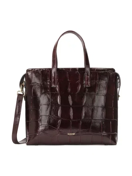 Torebka skórzana Kazar skórzana brązowa