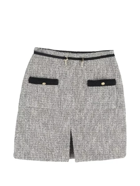 Mała mały spódnica mini Maje tweedowa szara