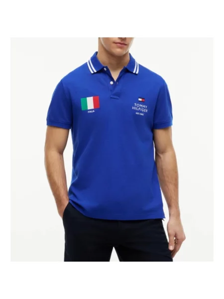 Koszulka polo Tommy Hilfiger niebieska