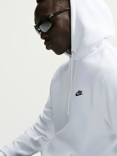 Суичър с качулка Nike Sportswear с качулка бежово
