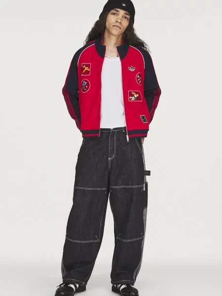 Adidas Originals Braindead x Disney μπλούζα με Ανδρική κόκκινο