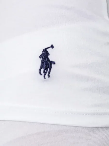 Къс топ Polo Ralph Lauren бродиран на райета сиво
