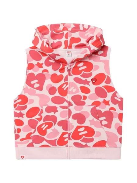Vestă Apee™ By *a Bathing Ape® cu motiv cu inimi roz