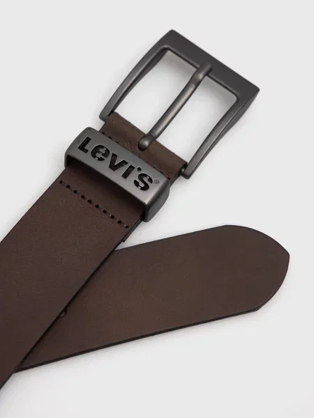 Levi's Pasek skórzany brązowy