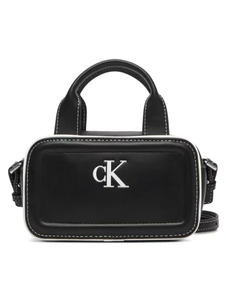 Calvin Klein Ručna torbica / bijela crna
