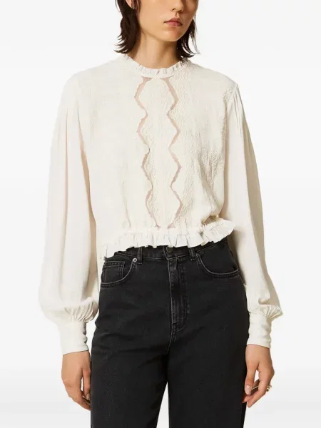 Bluză Twinset cu broderie cu model floral