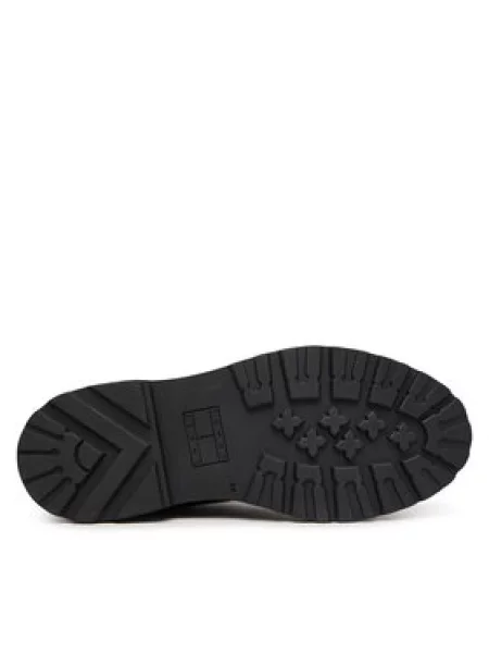 Tommy Jeans Auliniai batai Archive Rubber Lace Boot juoda