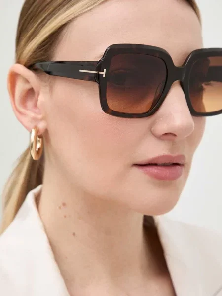 Слънчеви очила Tom Ford кафяво