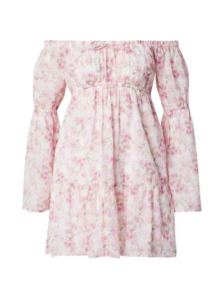 HOLLISTER Šaty svetlozelená / ružová biela