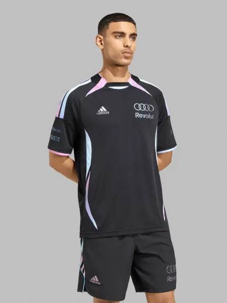 ADIDAS SPORTSWEAR Tehnička sportska majica Audi Revolut svijetloplava / svijetloljubičasta crna
