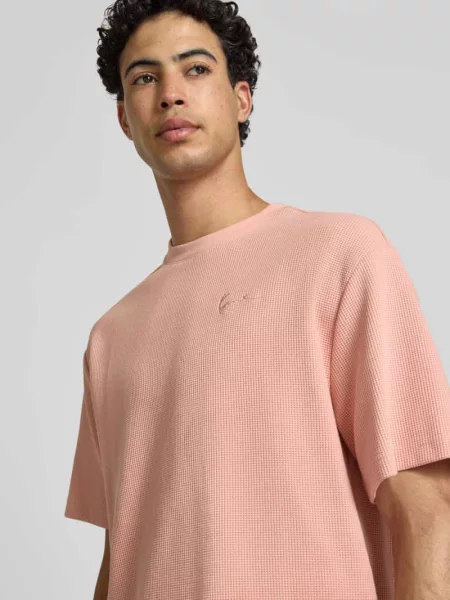 T-shirt o kroju oversized fit z fakturowanym wzorem Karl Kani