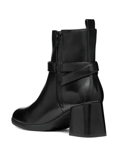 Botine Geox cu cataramă negru