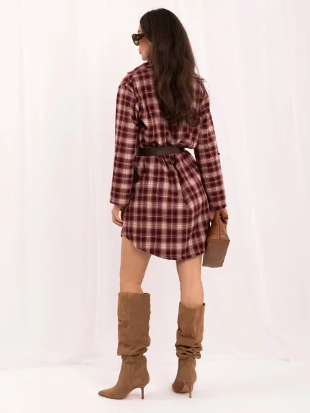 Haljina košulja Italy Moda smeđa