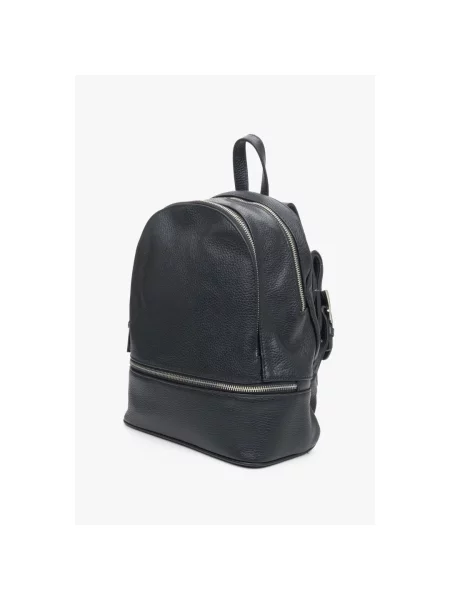 Рюкзак об'ємний шкіряний Estro чорний