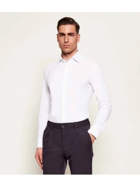 BOSS BLACK Cămașă | stretch alb