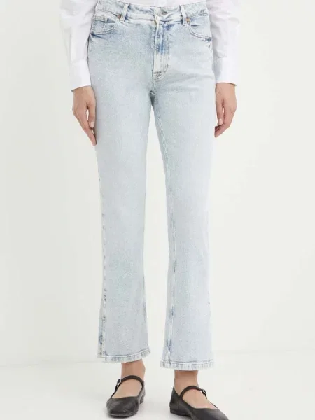 Džíny Boss Orange high waist modré